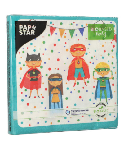 Product foto van Papieren servetten 3-laags Superhero set van 20