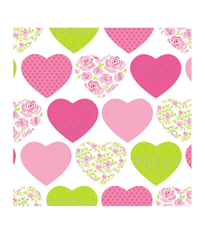 Product foto van Papieren servetten 3-laags Sweetheart 20x20cm set van 20