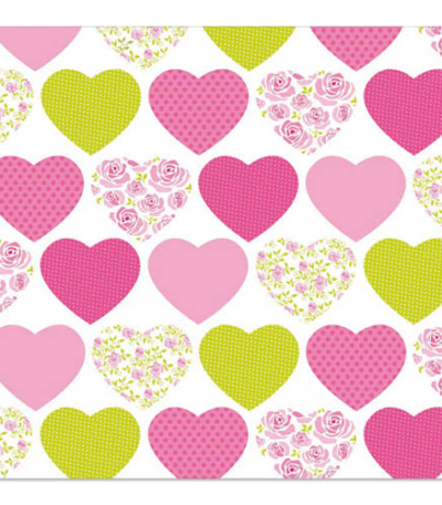 Product foto van Papieren servetten 3-laags Sweetheart 20x33cm