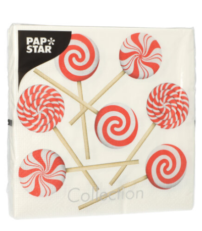 Product foto van Papieren servetten 3-laags Sweets set van 20