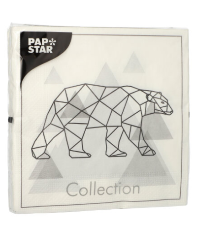 Product foto van Papieren servetten 3-laags Teddy set van 20