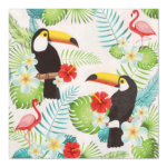 Product foto van Papieren servetten 3-laags Toucans set van 20