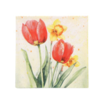 Product foto van Papieren servetten 3-laags Tulips & Daffodils set van 50