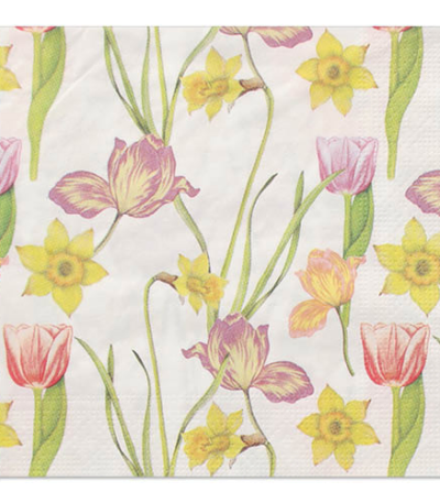 Product foto van Papieren servetten 3-laags Varblommor set van 20