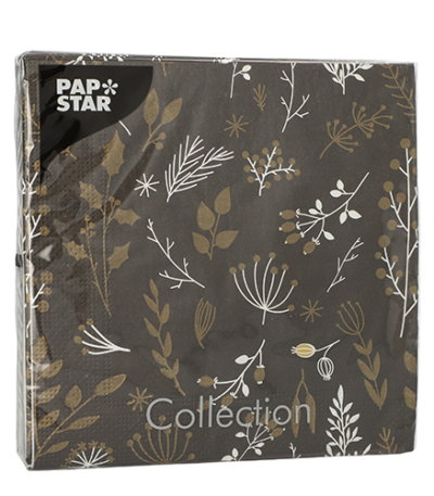 Product foto van Papieren servetten 3-laags Vegetal Or set van 20