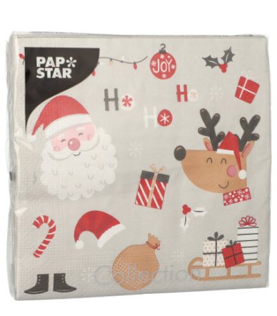 Product foto van Papieren servetten 3-laags Vive Noel set van 20