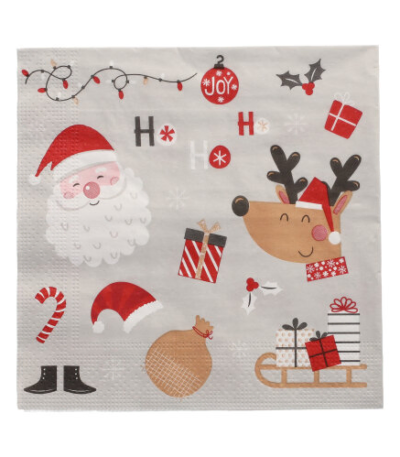 Product foto van Papieren servetten 3-laags Vive Noel set van 20