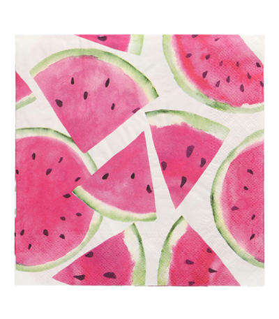 Product foto van Papieren servetten 3-laags Watermelon set van 20