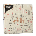 Product foto van Papieren servetten 3-laags Winter Ornaments set van 20