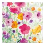 Product foto van Papieren servetten 3-laags bloemenprint 33cm x 33cm set van 20