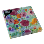 Product foto van Papieren servetten 3-laags bloemenprint 33cm x 33cm set van 20