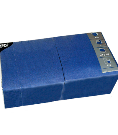 Product foto van Papieren servetten 3-laags donkerblauw set van 250