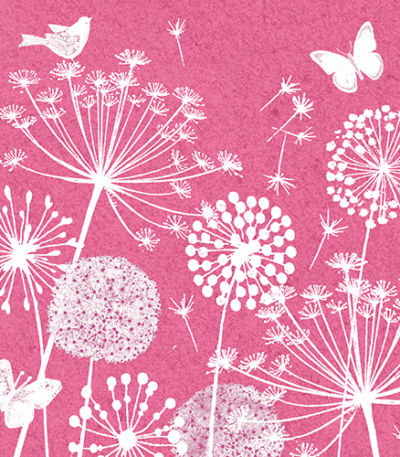 Product foto van Papieren servetten 3-laags fuchsia set van 30 Meadow