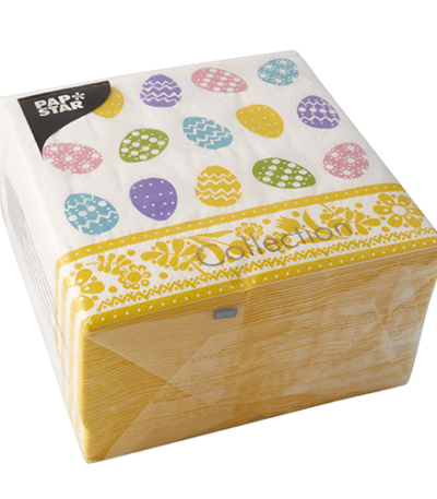 Product foto van Papieren servetten 3-laags gekleurd set van 100