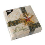 Product foto van Papieren servetten 3-laags goud set van 50