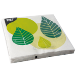 Product foto van Papieren servetten 3-laags groen set van 20 Graphic Leaves