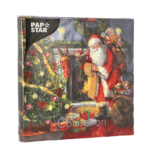 Product foto van Papieren servetten 3-laags kerstservetten 33cm x 33cm set van 20