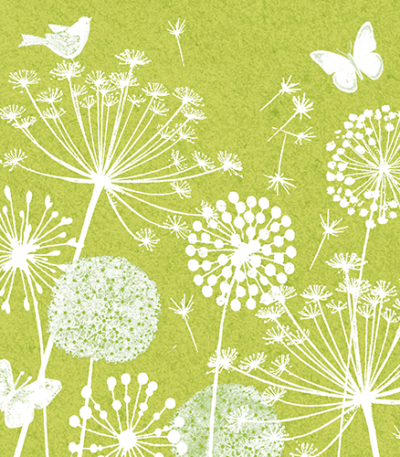 Product foto van Papieren servetten 3-laags lime Meadow set van 30