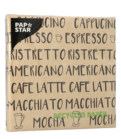 Product foto van Papieren servetten 3-laags naturel set van 20 Coffee Specialities