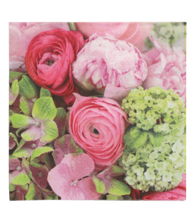 Product foto van Papieren servetten 3-laags roze set van 20 Pink Dream