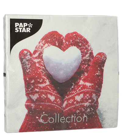 Product foto van Papieren servetten 3-laags sneeuw thema set van 20