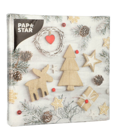 Product foto van Papieren servetten 3-laags winter set van 20