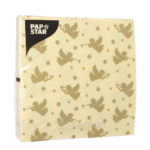 Product foto van Papieren servetten 3-laags wit 20x20cm Angelots