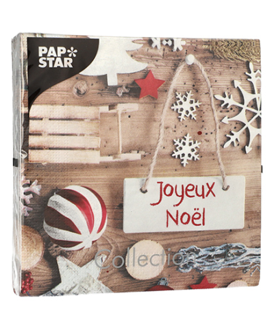 Product foto van Papieren servetten 3-laags wit 33x33 cm Natural Life