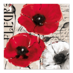 Product foto van Papieren servetten 3-laags wit 33x33cm Colette