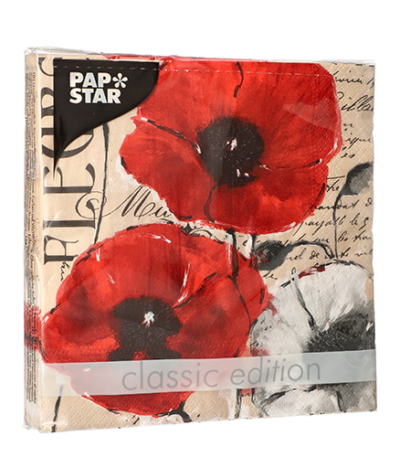 Product foto van Papieren servetten 3-laags wit 33x33cm Colette