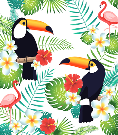 Product foto van Papieren servetten 3-laags wit 40x40cm Toucan
