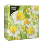 Product foto van Papieren servetten 3-laags wit set van 100 Narciso