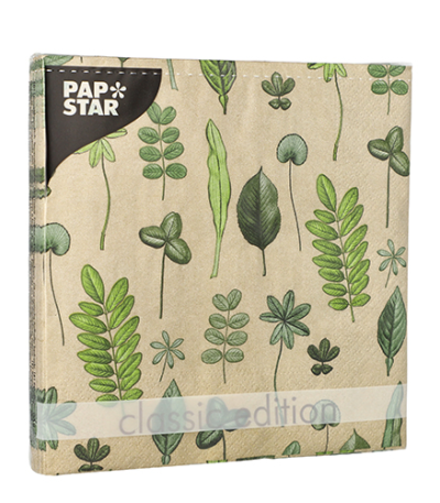 Product foto van Papieren servetten 3-laags wit set van 20 Botanical Fantasy