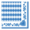 Product foto van Papieren servetten Beiers blauw set van 50 40x40cm