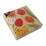 Product foto van Papieren servetten Blooming Tulips 40x40cm set van 50