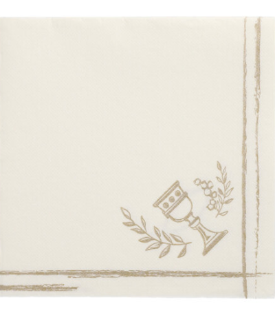 Product foto van Papieren servetten Communion/Confirmation wit set van 50 Royal Collection