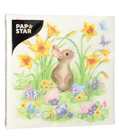 Product foto van Papieren servetten Cute Bunny 20 stuks