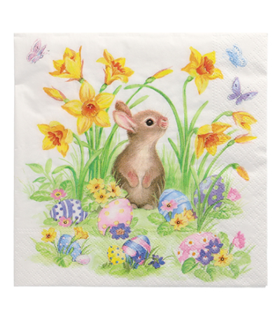 Product foto van Papieren servetten Cute Bunny 20 stuks