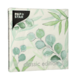 Product foto van Papieren servetten Eucalyptus Twigs set van 20