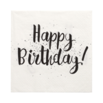 Product foto van Papieren servetten Happy Birthday 33x33cm set van 30