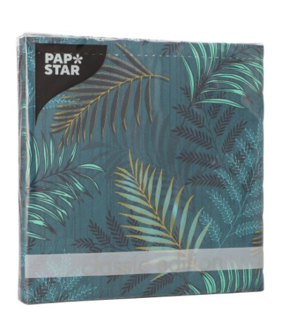 Product foto van Papieren servetten Jungle Leaves 3-laags set van 20