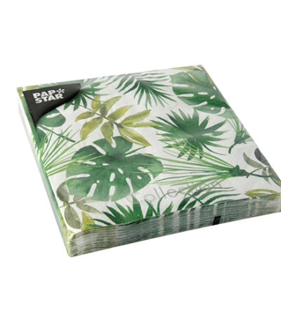 Product foto van Papieren servetten Monstera 3-laags set van 20