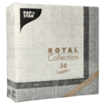 Product foto van Papieren servetten "ROYAL Collection" Chalk set van 50