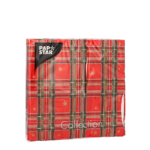 Product foto van Papieren servetten Tartan 20 stuks 25x25 cm