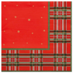 Product foto van Papieren servetten Tartan 3-laags set van 20