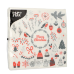 Product foto van Papieren servetten Winter Symbols 3-laags set van 20