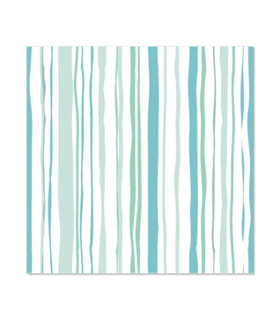Product foto van Papieren servetten blauw 25cm x 25cm set van 20 Stripy