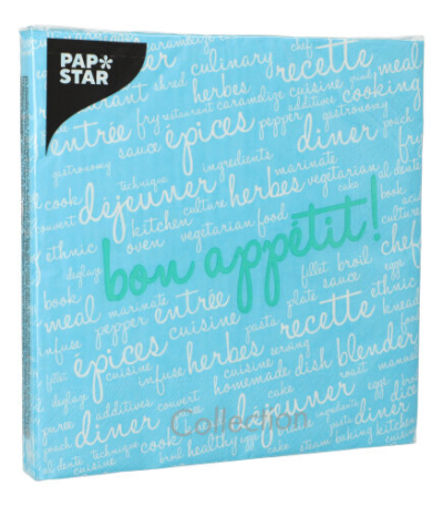 Product foto van Papieren servetten blauw 3-laags 40x40cm set van 20 Table Pleasures