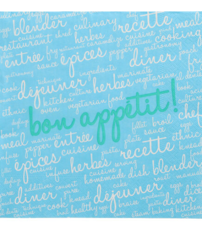 Product foto van Papieren servetten blauw 3-laags 40x40cm set van 20 Table Pleasures