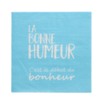 Product foto van Papieren servetten blauw 3-laags set van 20 La Bonne Humeur